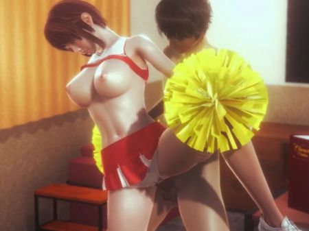 Anime Lady Cheerleader Pummeled Rough
