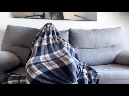 Step Step-sister Came Home Early And Caught Step Bro Tugging Off And Wank Him While Watching Pornography !