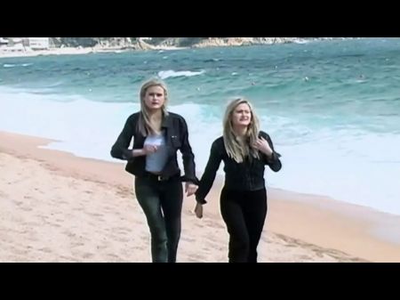 An Amazing Looking Towheaded Milf Pleasing A Man-meat On The Beach