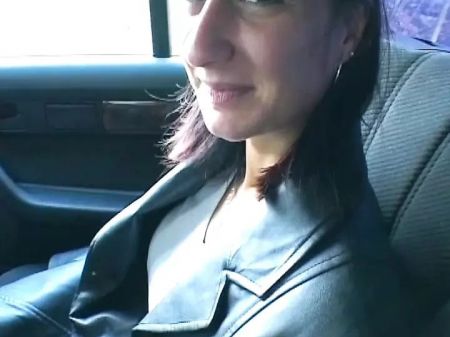 German Cutie Wanking In The Back Of The Car