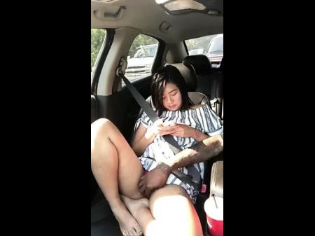 Fingerblasting Chinese Chick In Car