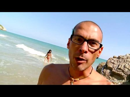 Being Aroused While On The Beach Leads To The Dark-haired