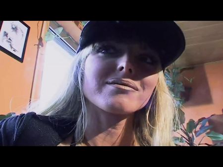 a busty fair haired cougar from germany frolicking with a diminutive dong