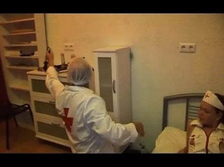 Sexy German Nurse Pounded By Two Men