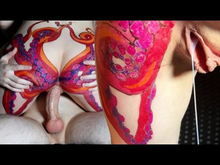 Wild Stepsister With Fat Octopus Tattoo On Donk Helps Her Milking Stepbrother To Cum Hard In Her Puss