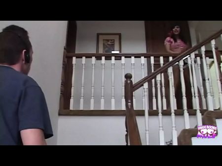 A Subtle Petite Boobs Latina Female Avy Lee Roth Dipped On The Stairs