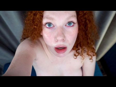 18yo Red-haired Nubile Busts During Man-meat Rodeo