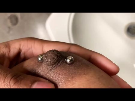 Black Huge-chested Youtuber Gets Nips Pierced